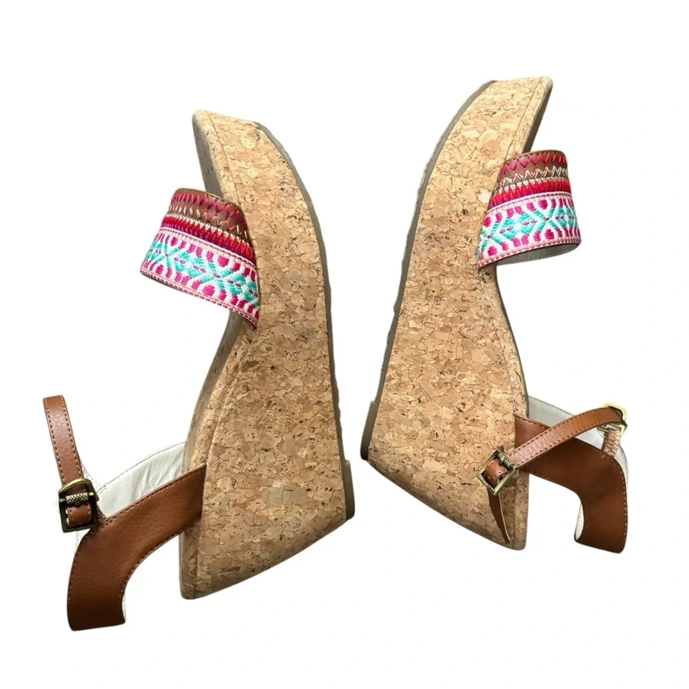 The Sak Tobacco Stitch Embroidered Wedge Sandals 9